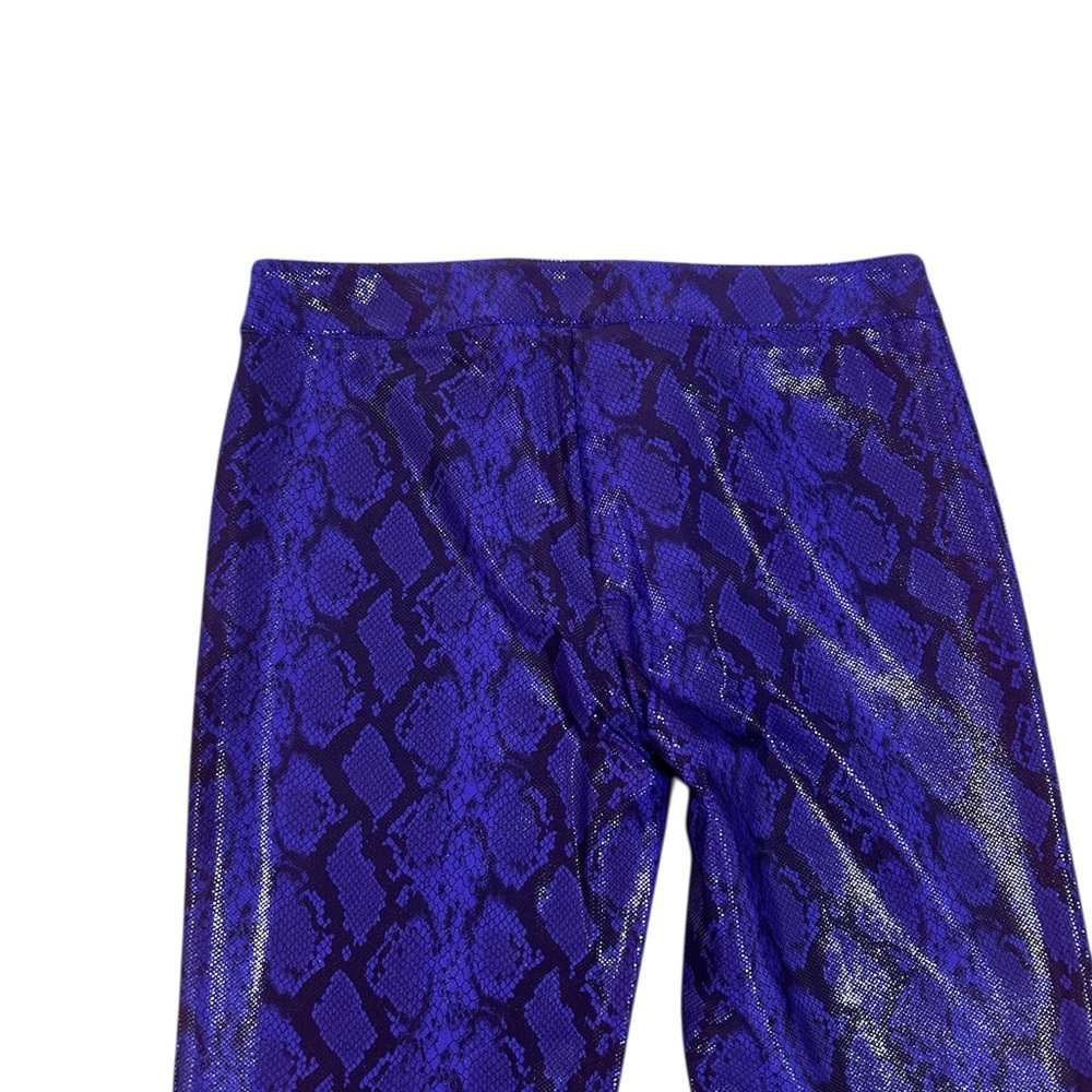 Nwot Betsey Johnson Purple Python Snake-Print stretchy pants size medium - Picture 3 of 6